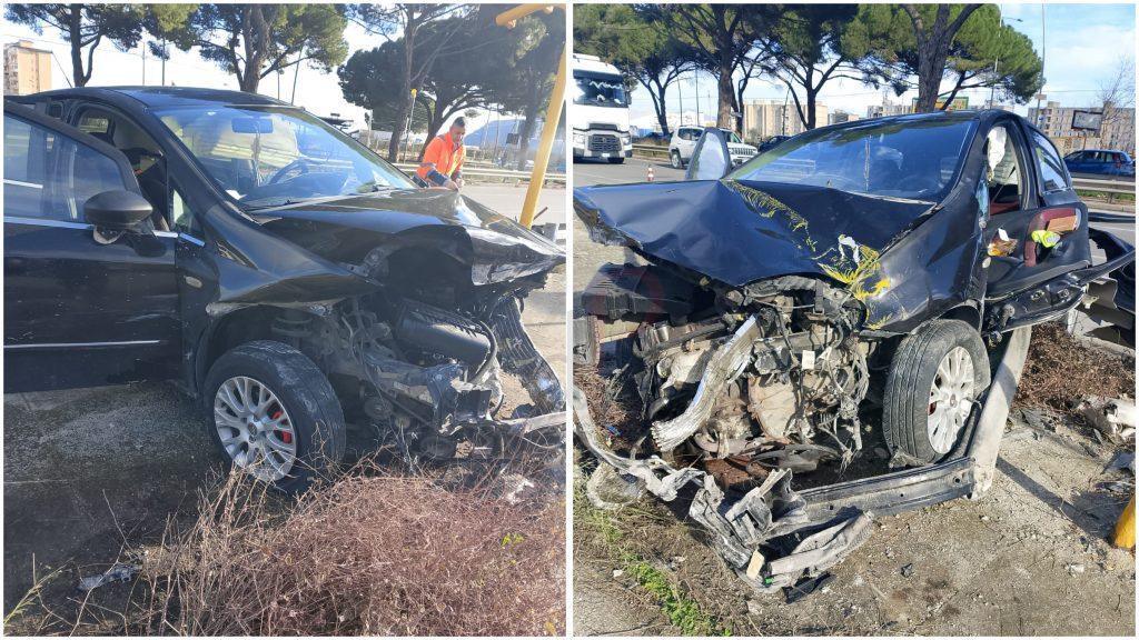 Incidente in viale Regione Siciliana (foto QdP)