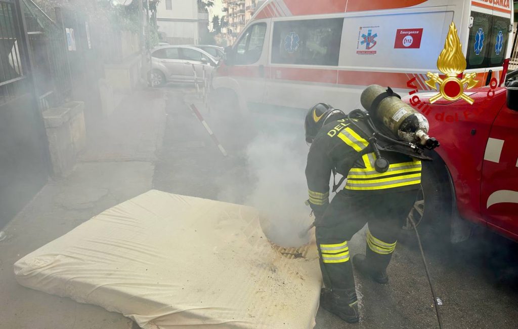 Materasso in fiamme