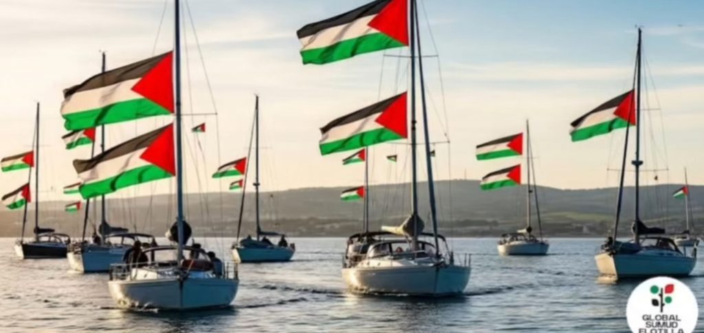 Global sumud Flotilla drone