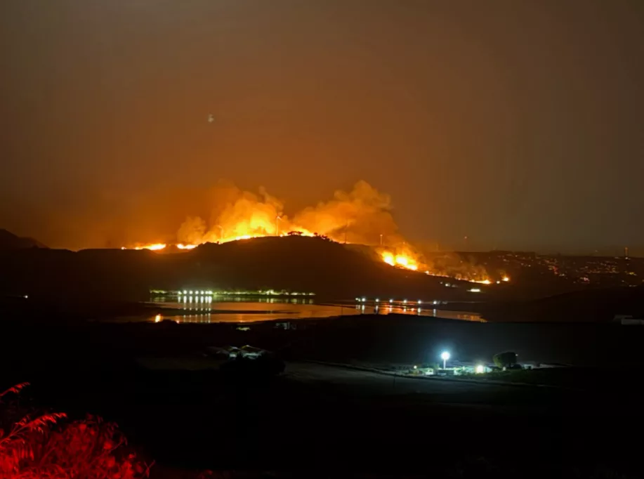 incendio Lago Arancio